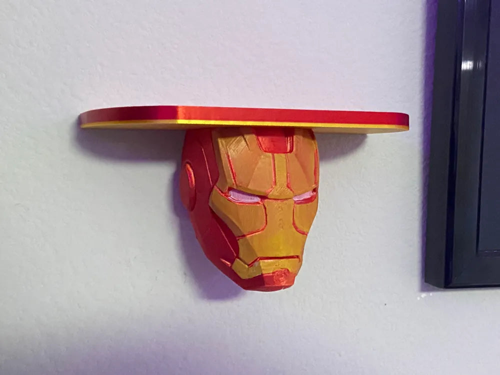 Iron Man Wall Shelf – 3D Printed Marvel Superhero Display Shelf