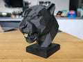 Geometric Panther Bust – 3D Printed Bold Modern Art Sculpture
