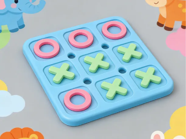 Tic-Tac-Toe Educational Board Game – 3D Printed Concentration Training
