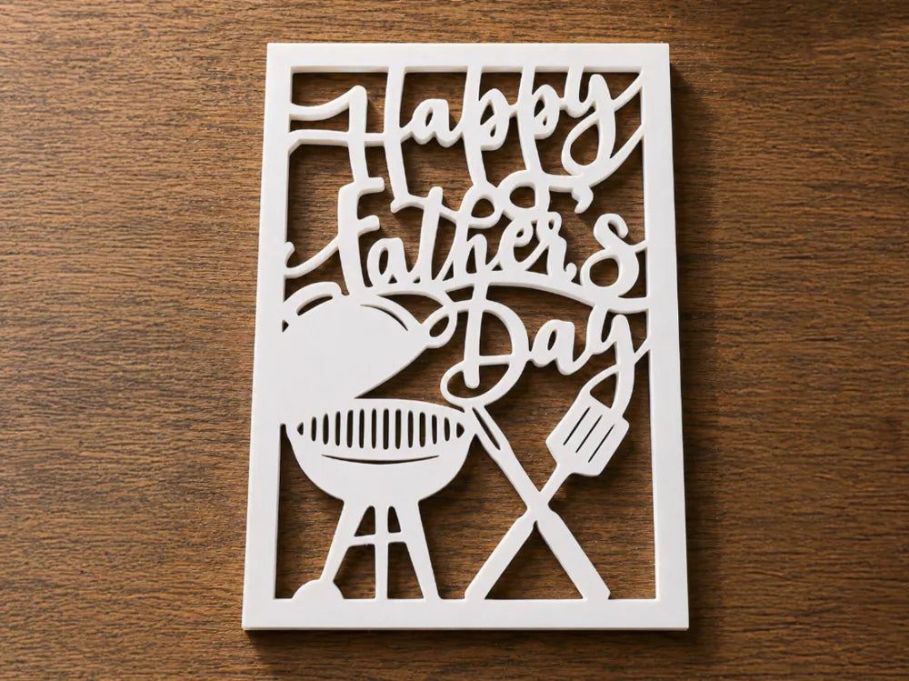 Father's Day Grilling Card – 3D Printed Collectible Grill Dad Gift
