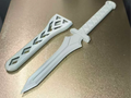 Short Dagger Decorative Collectible – 3D Printed Fantasy Display Blade