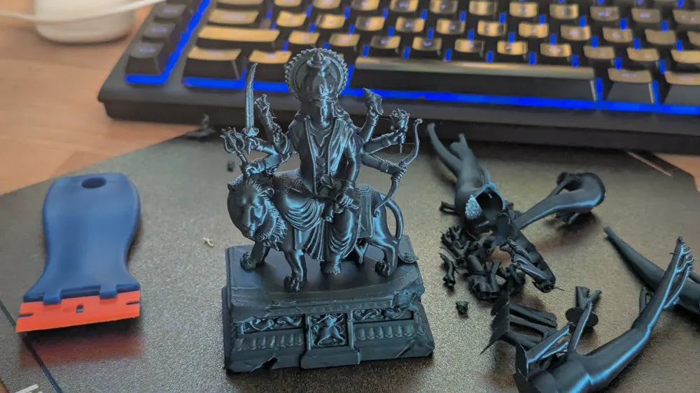 Goddess Durga Murti – 3D Printed Divine Power Sculpture