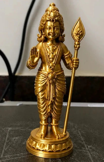 Bala Murugan with Vel Statue – 3D Printed Divine Child Warrior Idol