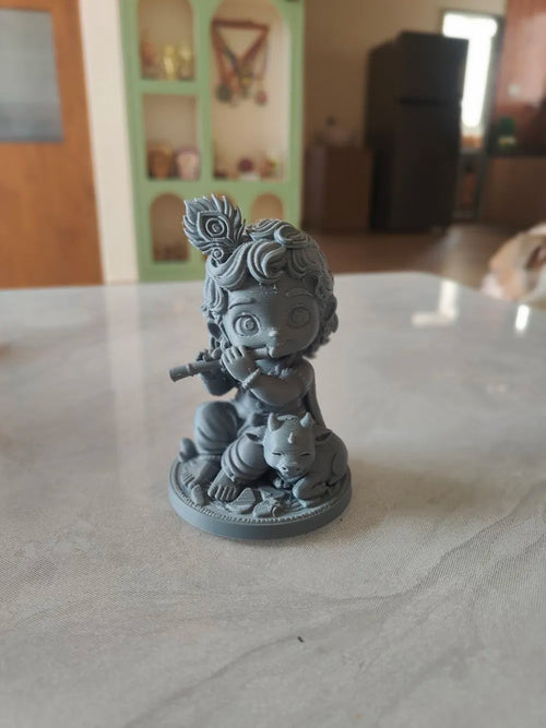 Bal Krishna Hindu Deity Figurine – 3D Printed Sacred Idol
