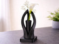 Modern Sculptural Minimalist Vase – 3D Printed Architectural Flower Vase