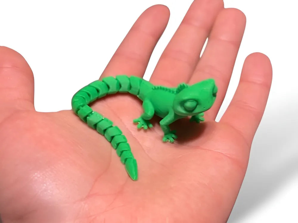 Long Tailed Lizard Flexi Fidget Toy – 3D Printed Articulated Reptile