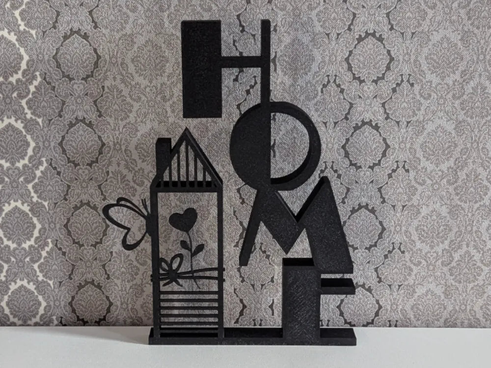 Decorative HOME Vertical Stand – 3D Printed Freestanding Home Sign