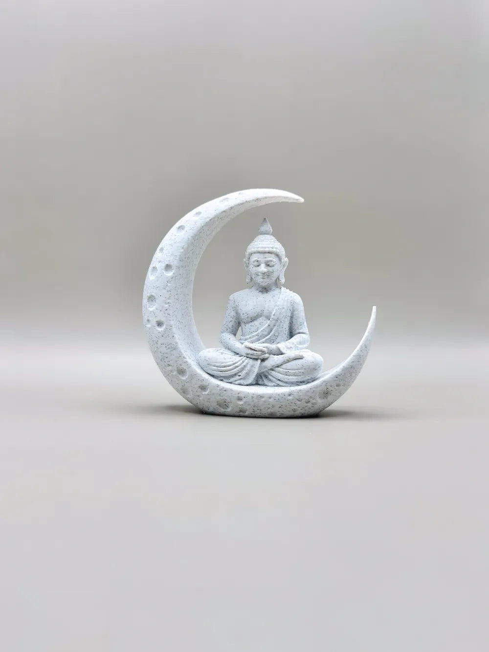 Zen Moon Buddha Meditation Sculpture – 3D Printed Spiritual Art
