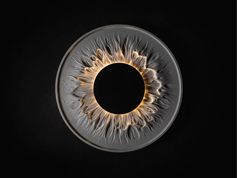 Iris Flower Lamp – 3D Printed Botanical Sculptural Table Lamp