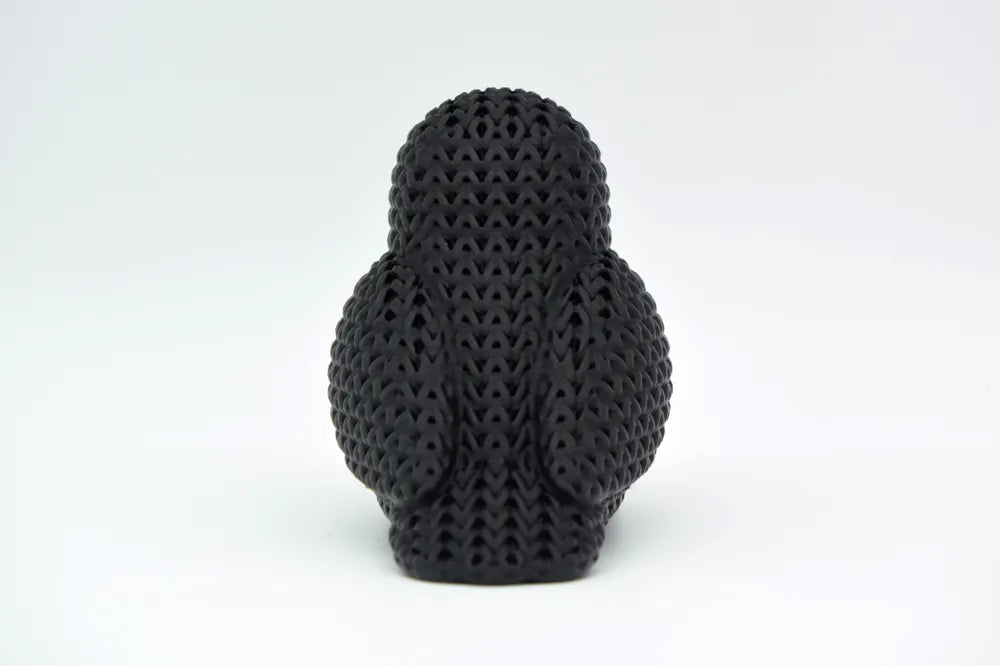 Knitted Crow Decorative Figurine – 3D Printed Gothic Whimsical Bird Sculpture