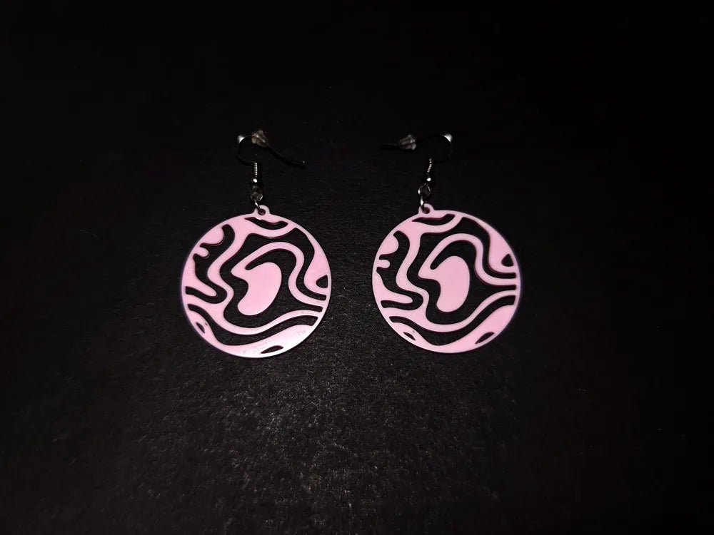 Earthbound Spirit Organic Earrings – 3D Printed Nature Boho Jewellery