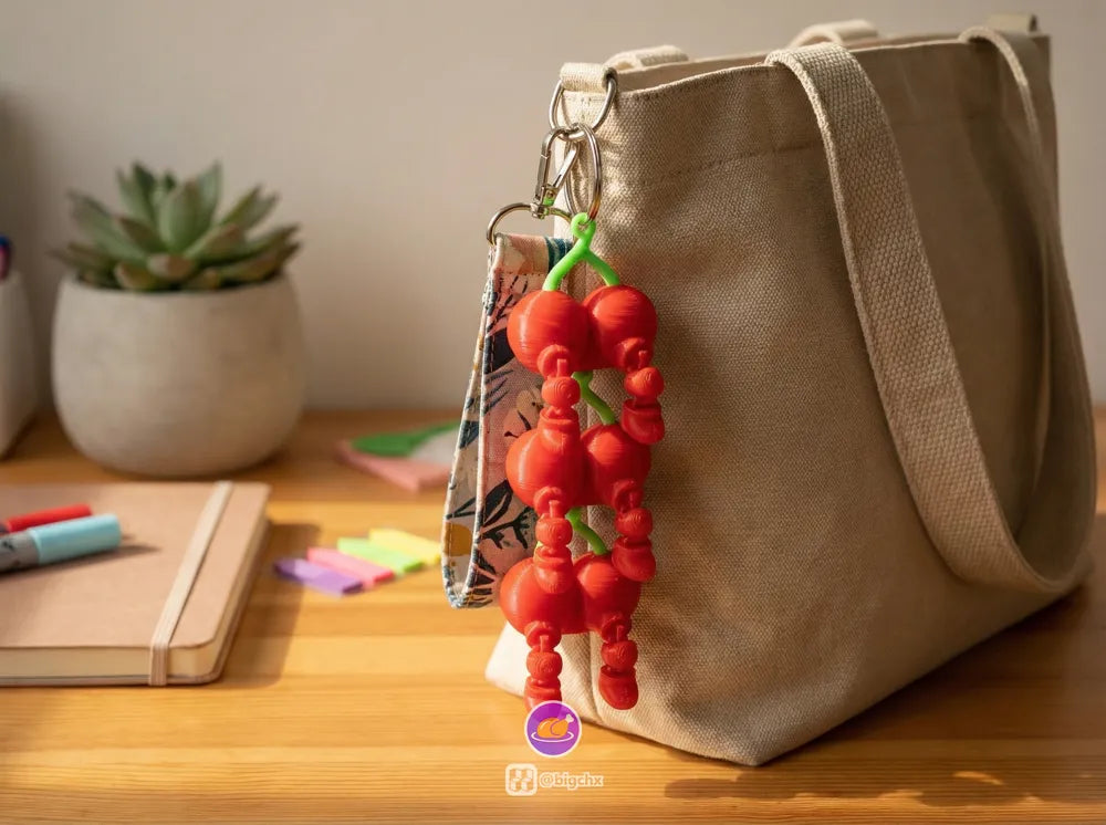 Articulated Fruit Keychains