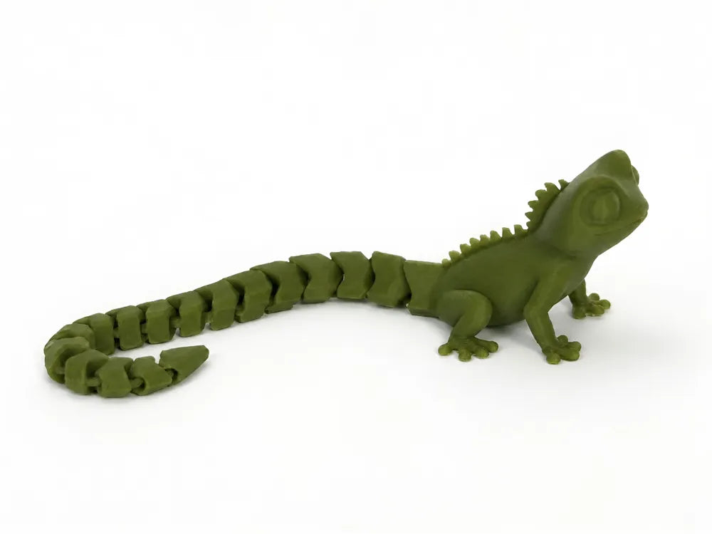 Long Tailed Lizard Flexi Fidget Toy – 3D Printed Articulated Reptile