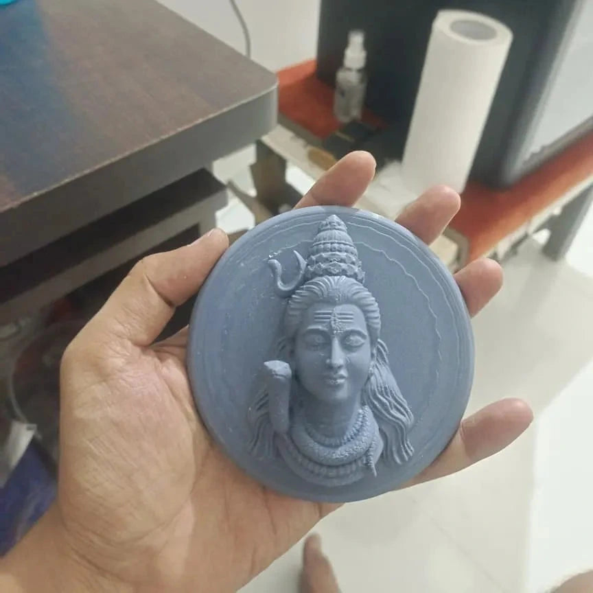 Mahadev Bust Wall Hanging – 3D Printed Lord Shiva Sacred Wall Art