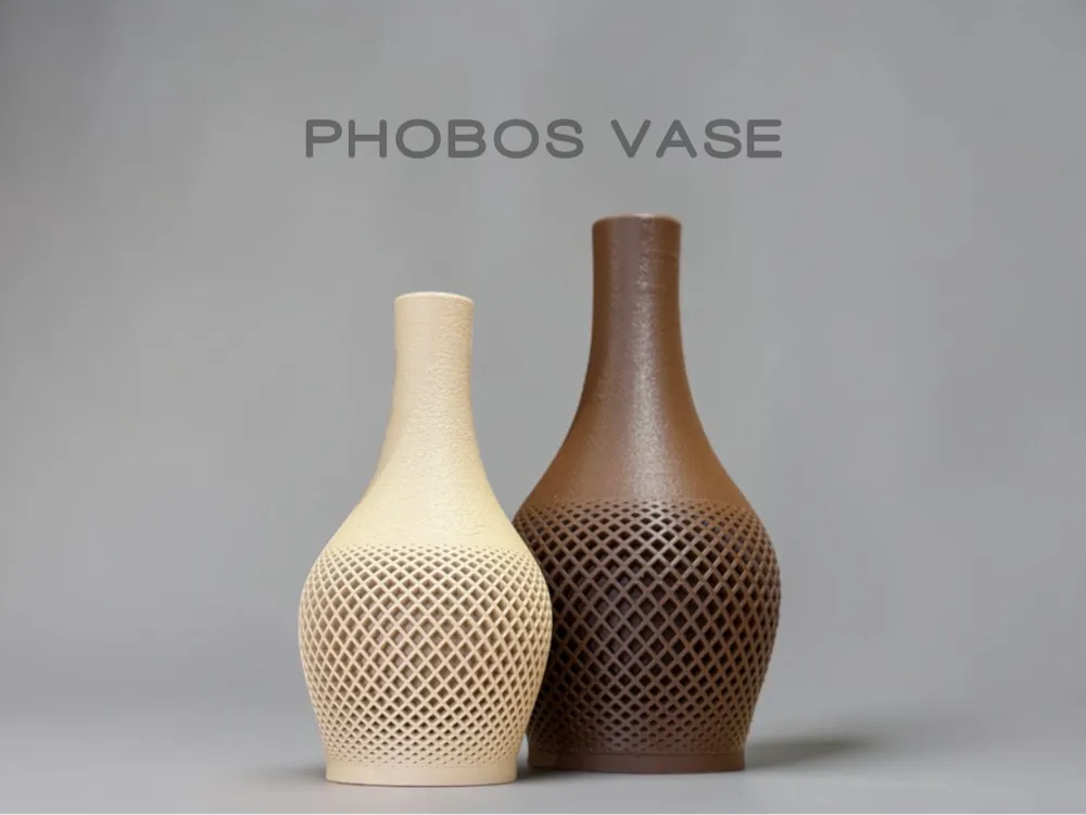 Phobos Vase – 3D Printed Space-Inspired Crater Texture Sculptural Vase