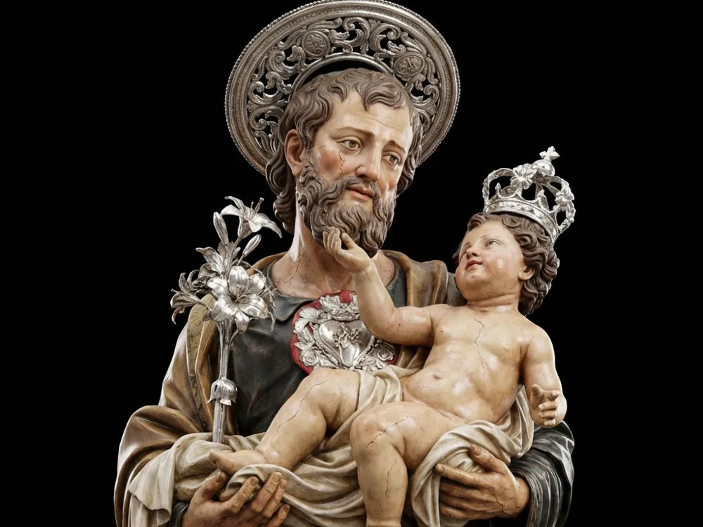 Saint Joseph with Child Jesus Statue – 3D Printed Sacred Statue