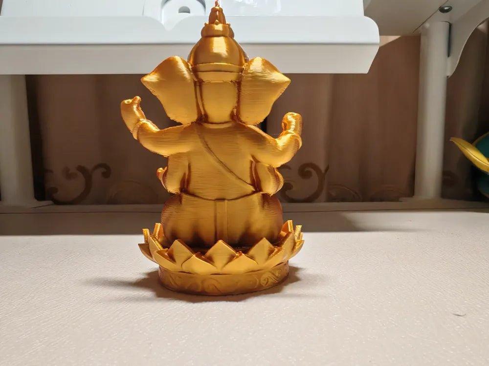 Four-Armed Ganesha Chaturbhuja Figurine – 3D Printed Hindu Sacred Idol