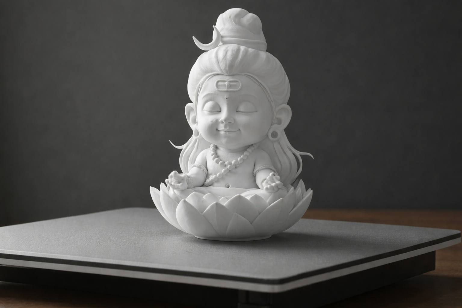 Sivan with Flower – 3D Printed Lord Shiva Tranquil Idol
