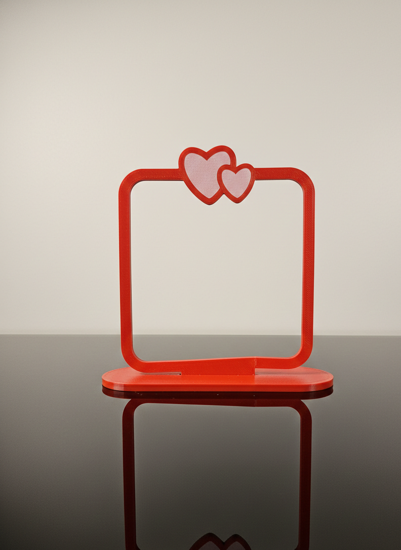 3D printed Valentine's Day Heart Photo Frame – 3D Printed Romantic Display Stand by FOFUS