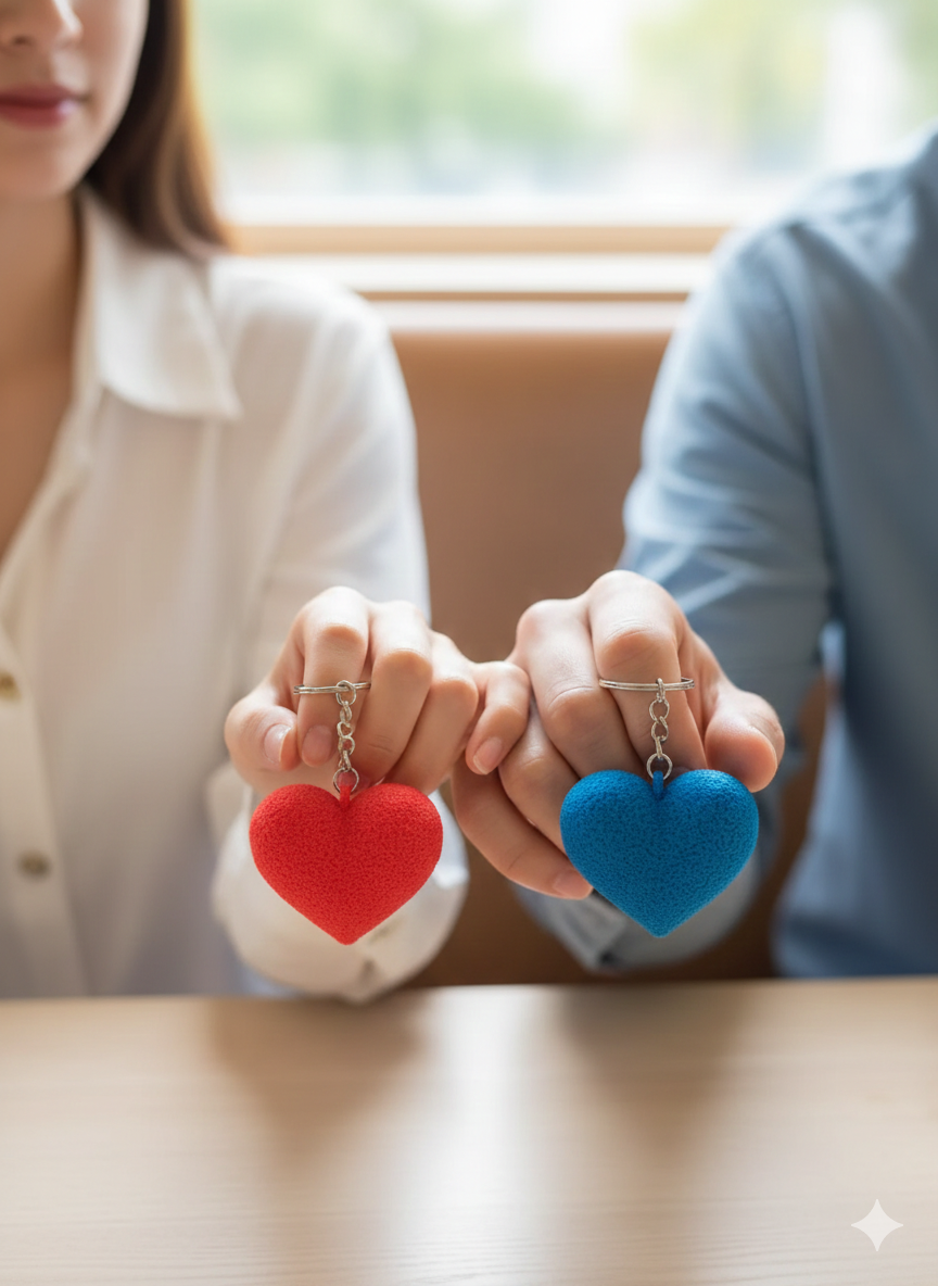 Valentine's Day heart keychain