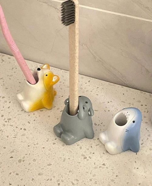 Animal brush holder
