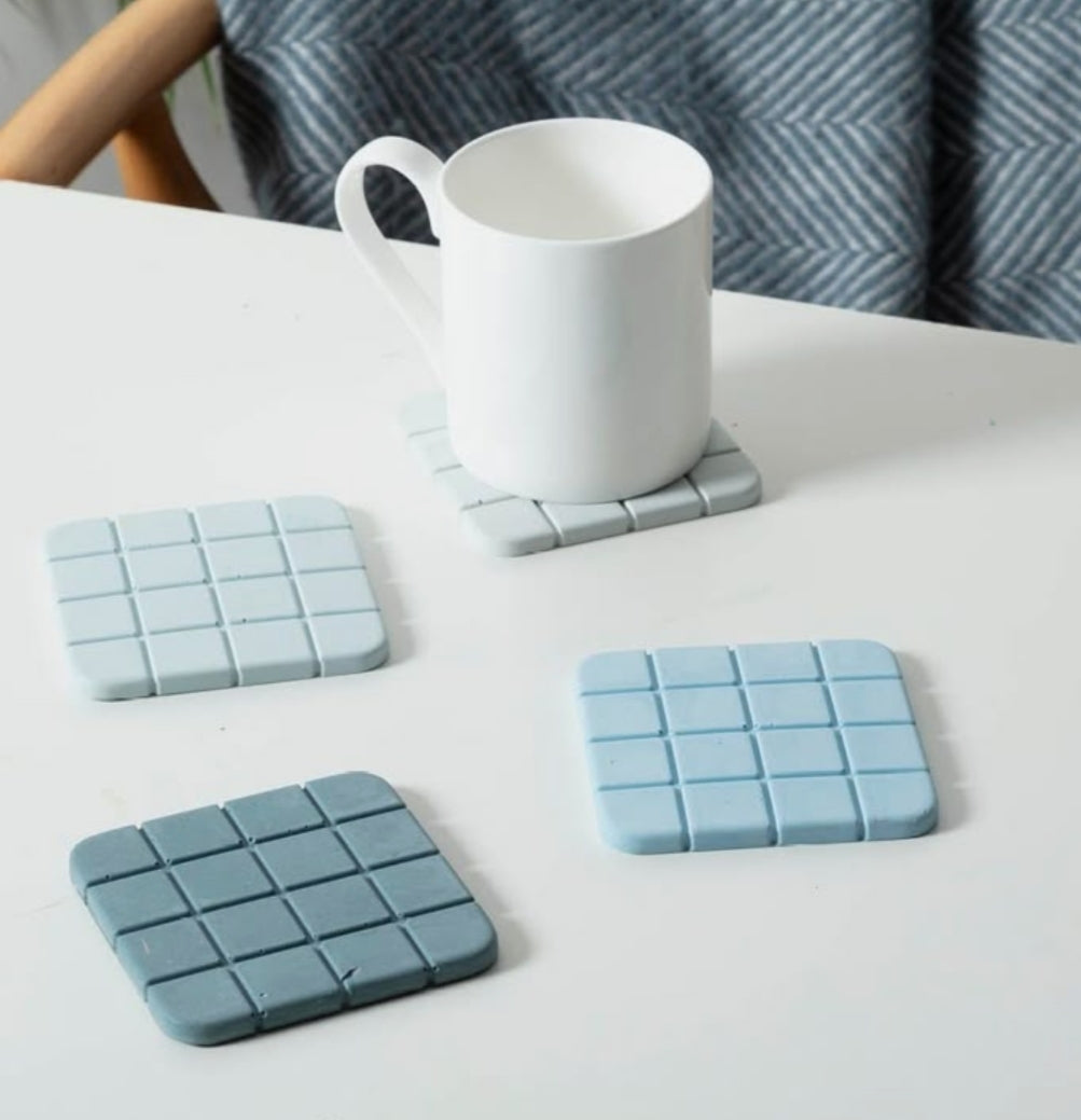 Row and Column Coasters – 3D Printed Textured Drink Coasters