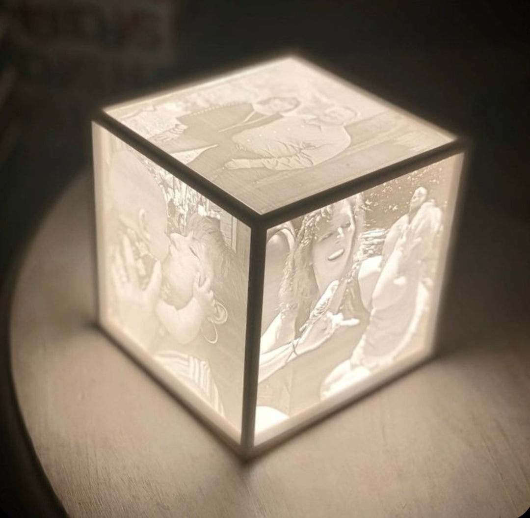 Custom Photo Lithophane – 3D Printed Memory Night Light