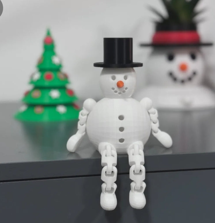 Snowman Sculpture – 3D Printed Festive Winter Home Decor