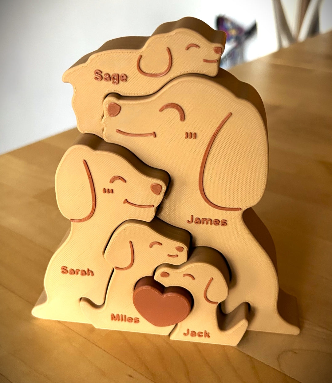 Dogs Puzzle – 3D Printed Shape Learning Toy for Kids
