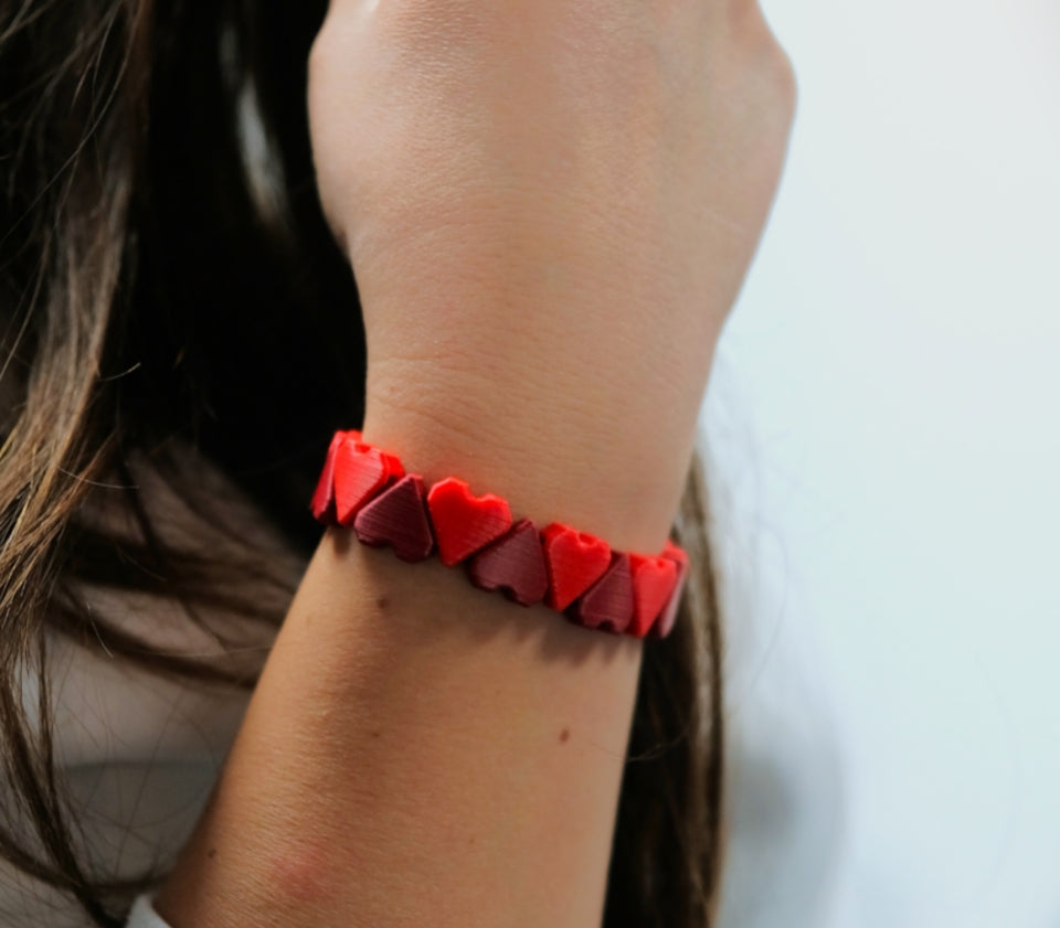 Heart Bracelet – 3D Printed Love Fashion Jewellery