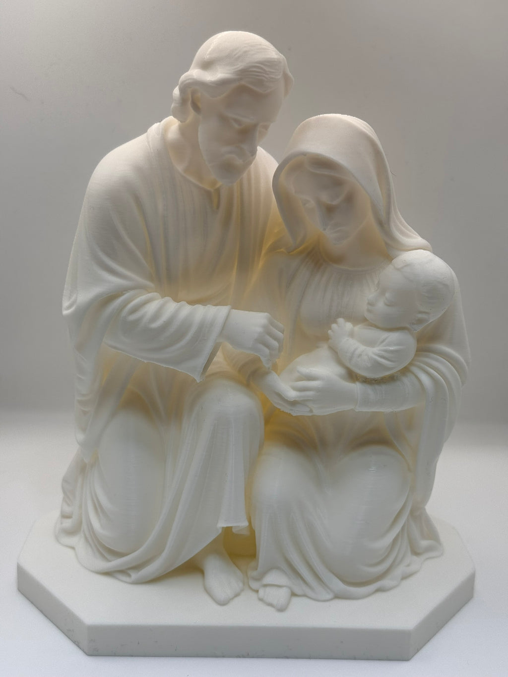 Holy Family LED Sculpture – 3D Printed Sacred Nativity Light