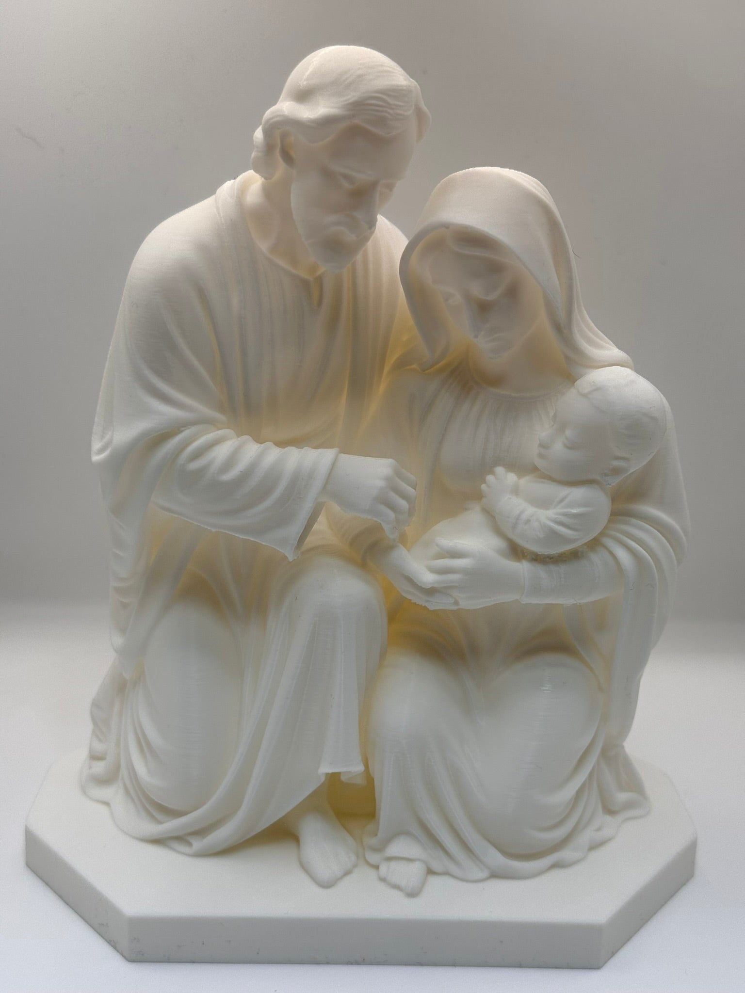 Holy Family LED Sculpture – 3D Printed Sacred Nativity Light
