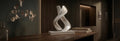 Two Souls Sculptural Art Statue – 3D Printed Abstract Couple Sculpture