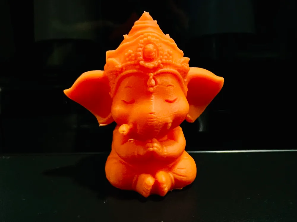 Divine Ganesha Idol – 3D Printed Sacred Sculpture