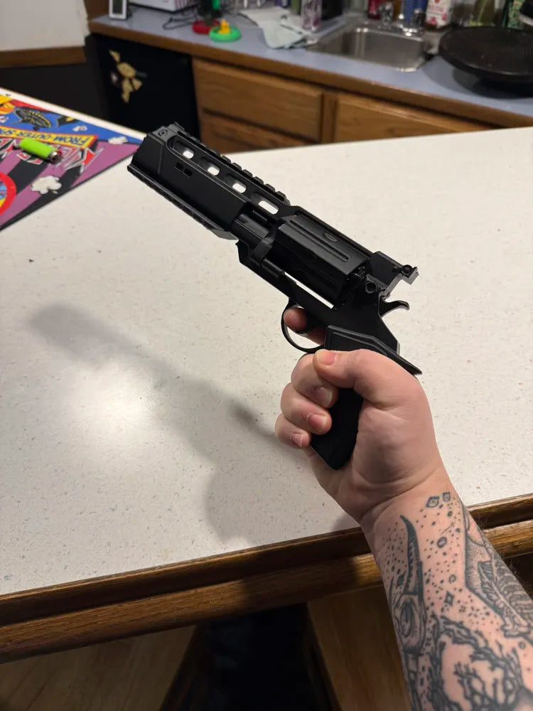 Resident Evil 9 Hand Cannon Prop – 3D Printed Gaming Cosplay Replica