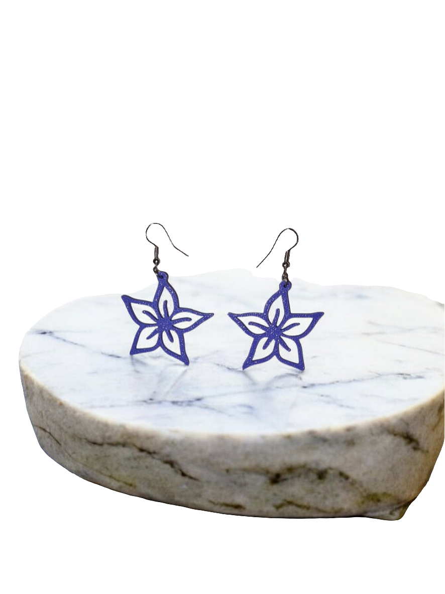 Flower Stud Earrings – 3D Printed Floral Fashion Jewellery