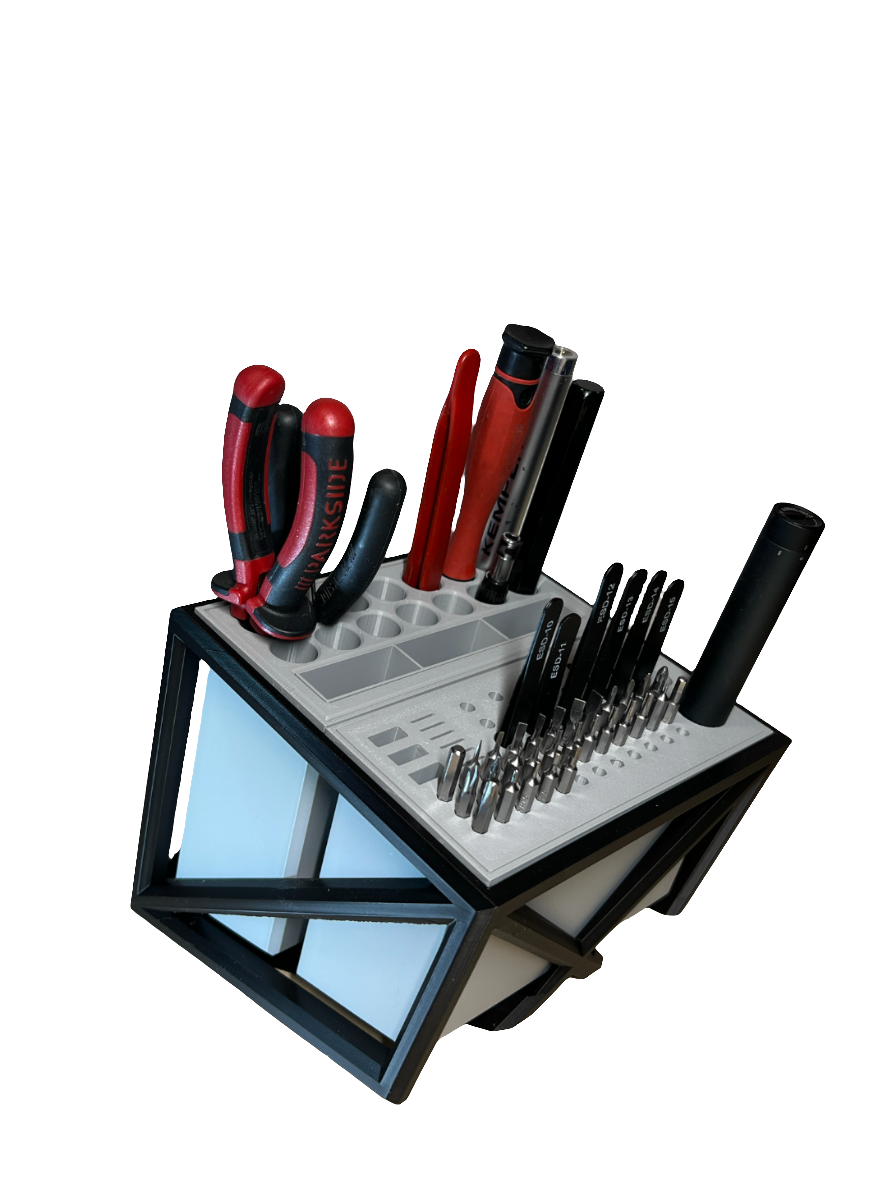 Hobby Tool Organiser – 3D Printed Workshop Blade and Brush Rack