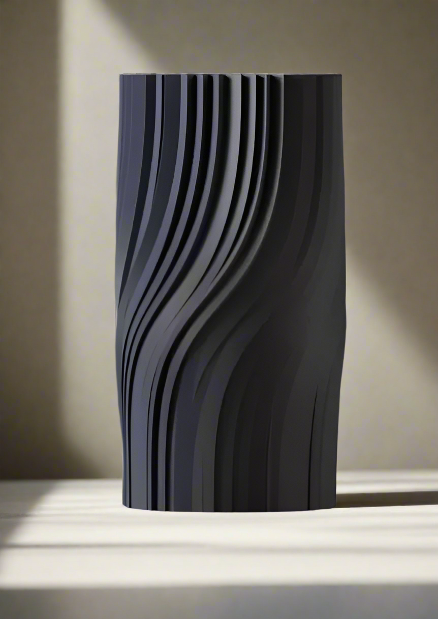 Modern Flower Vase – 3D Printed Textured Indoor Plant Holder