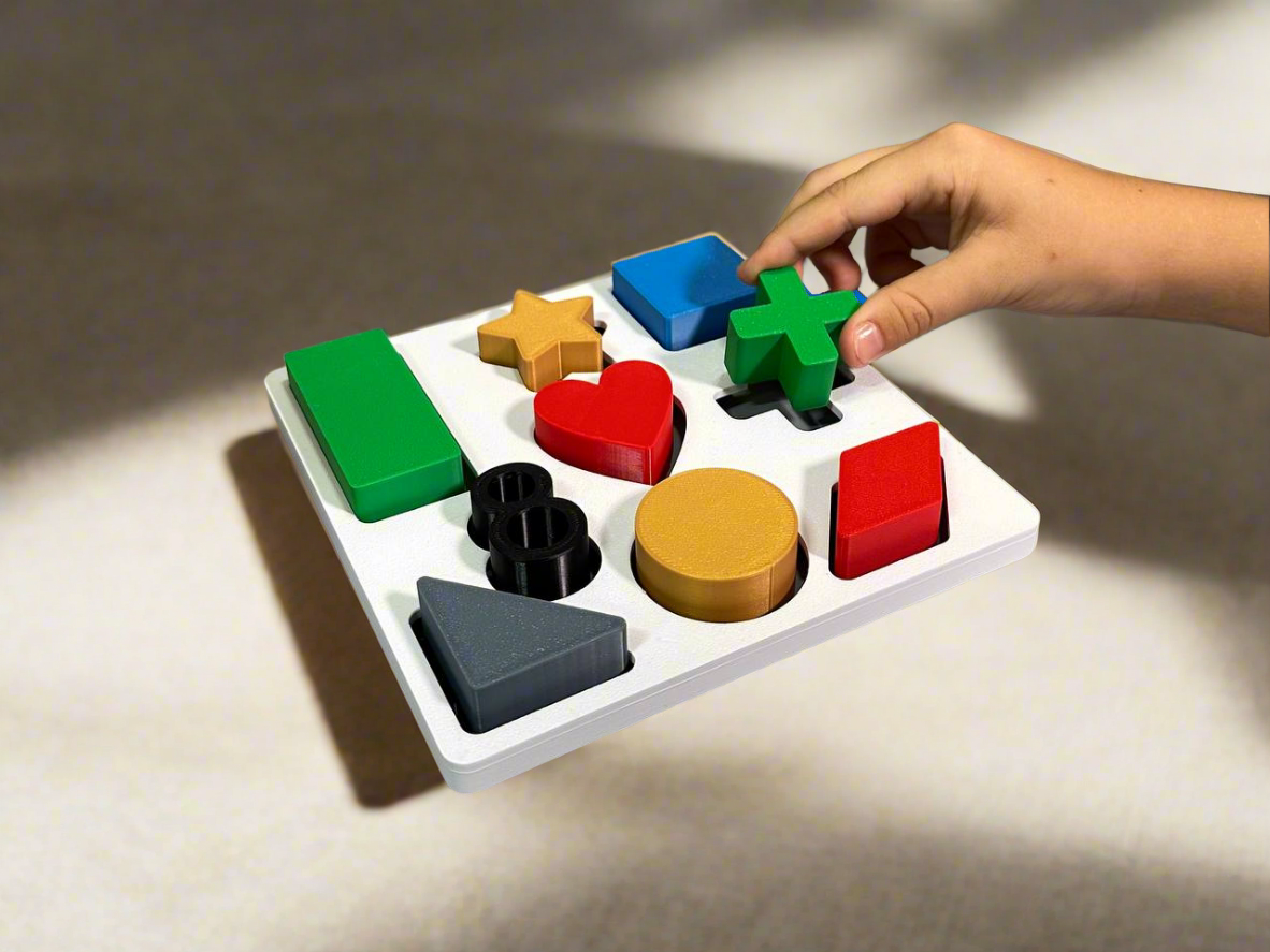 Geometry Puzzle Blocks – 3D Printed Educational Math Kit