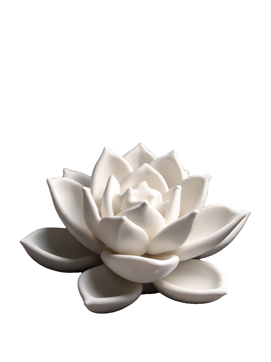 Lotus Sculpture – 3D Printed Spiritual Flower Art Decor