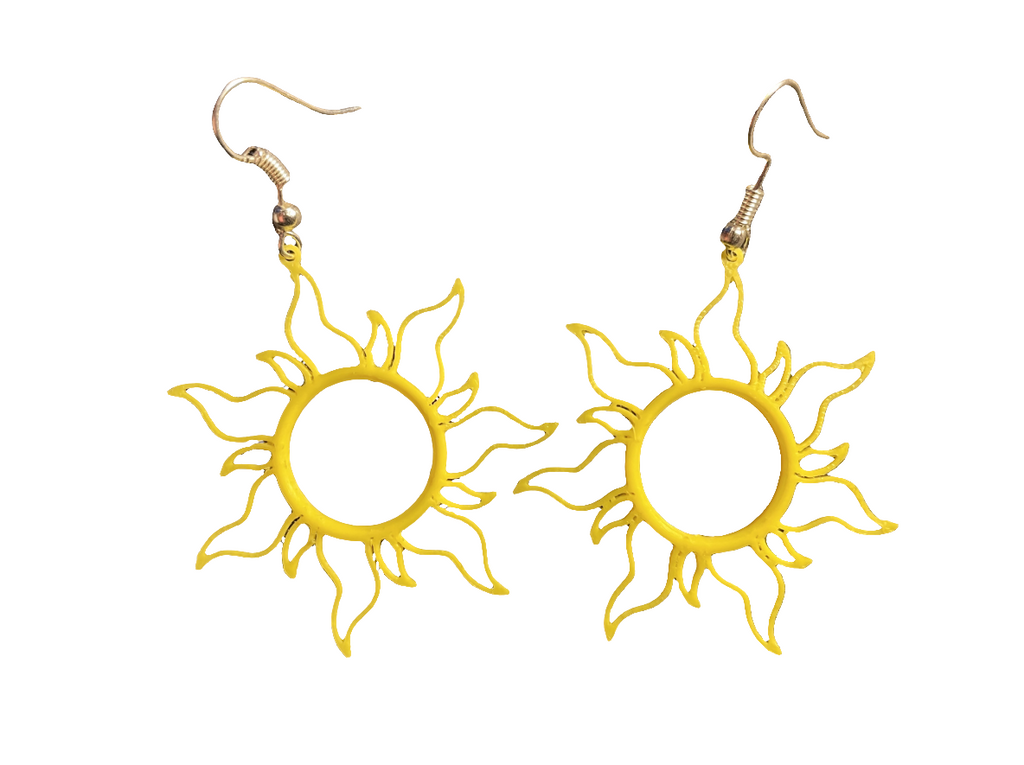 Sun Stud Earrings – 3D Printed Lightweight Fashion Jewellery