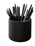 Modern Ribbed Pen Holder – 3D Printed Designer Desk Stand