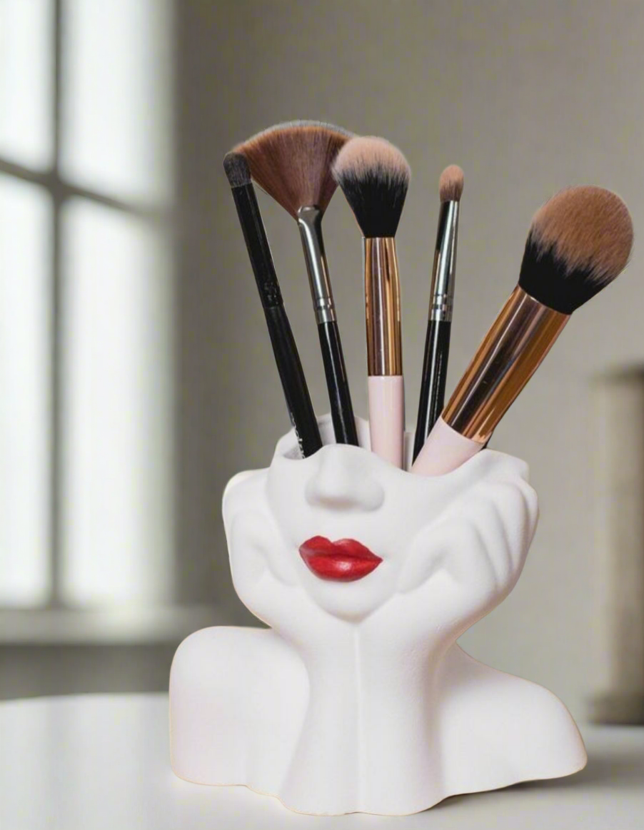 Makeup brush holder