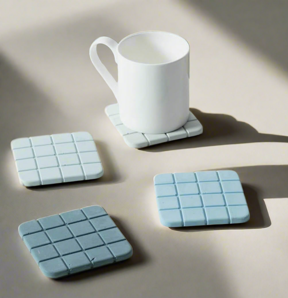 Row and Column Coasters – 3D Printed Textured Drink Coasters