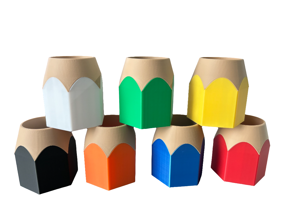 Designer Pencil Holder – 3D Printed Artistic Stationery Stand