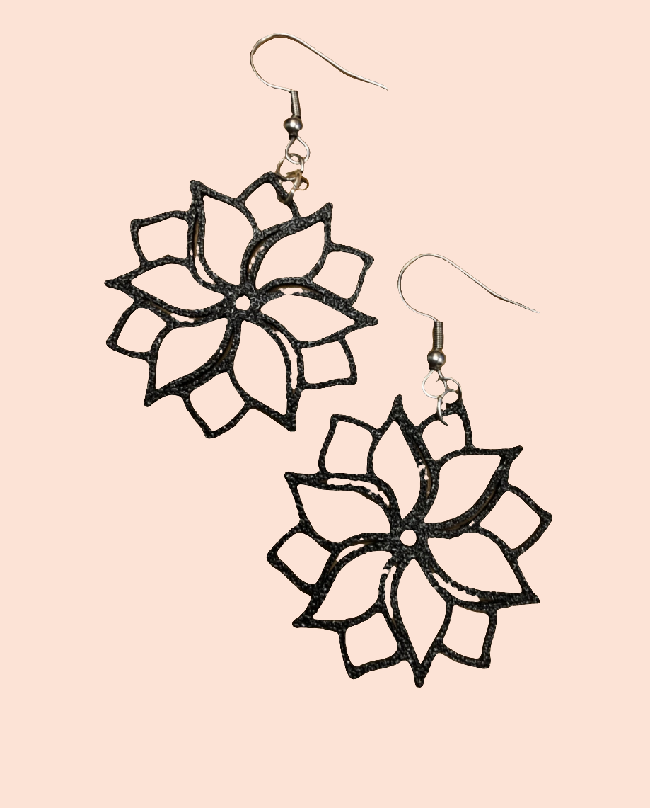 Floral Drop Earrings – 3D Printed Delicate Fashion Jewellery