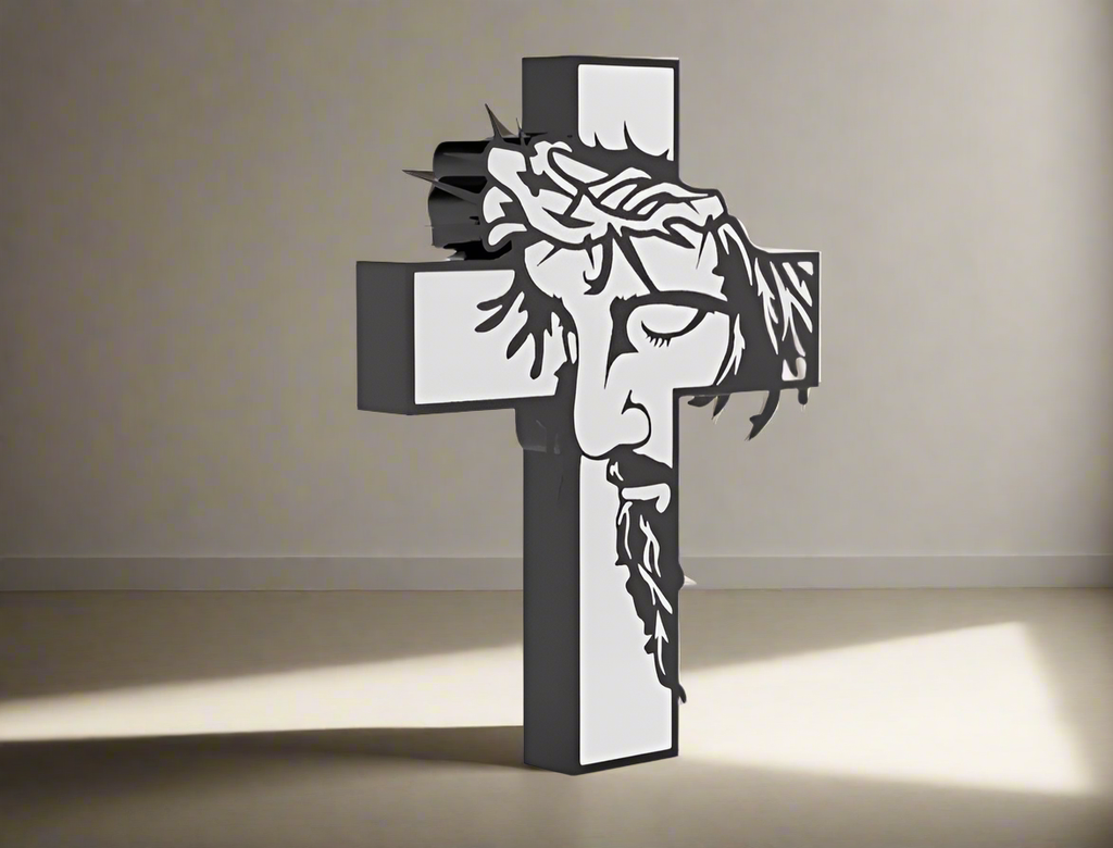 Holy Cross Sculpture – 3D Printed Christian Religious Decor