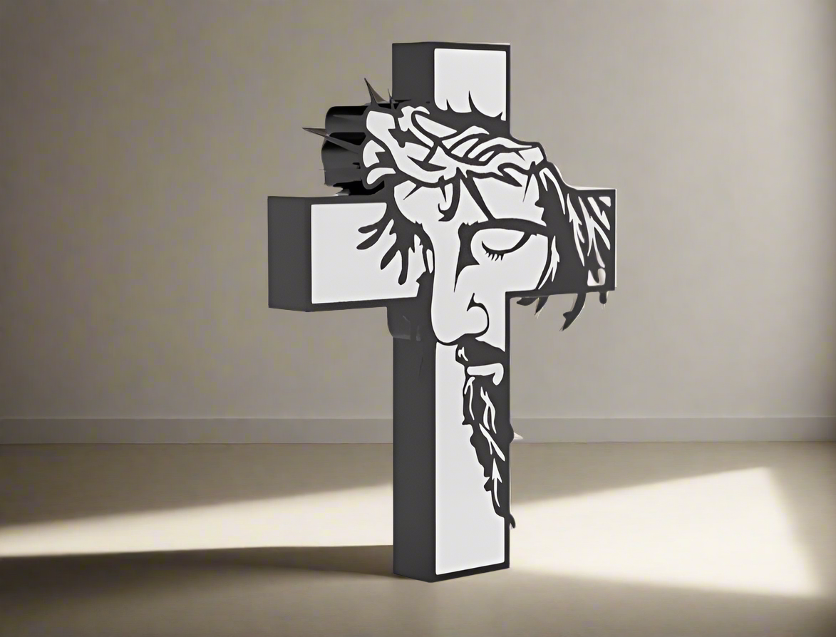 Holy cross sculpture