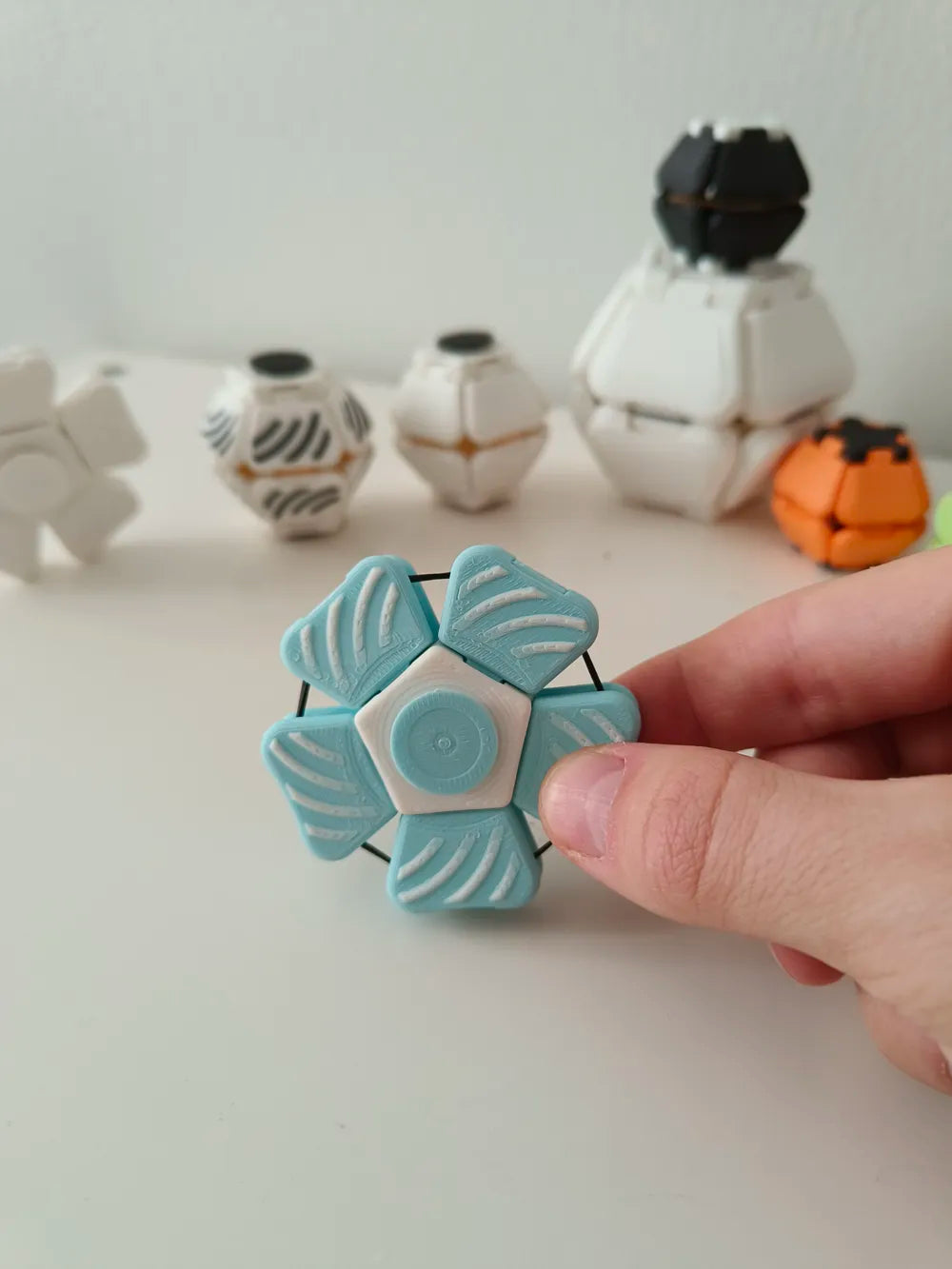 PentaSpin Spinning Fidget Clicker – 3D Printed Pentagon Fidget Spinner