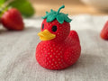 Strawberry Duck Novelty Figurine – 3D Printed Cute Kawaii Collectible
